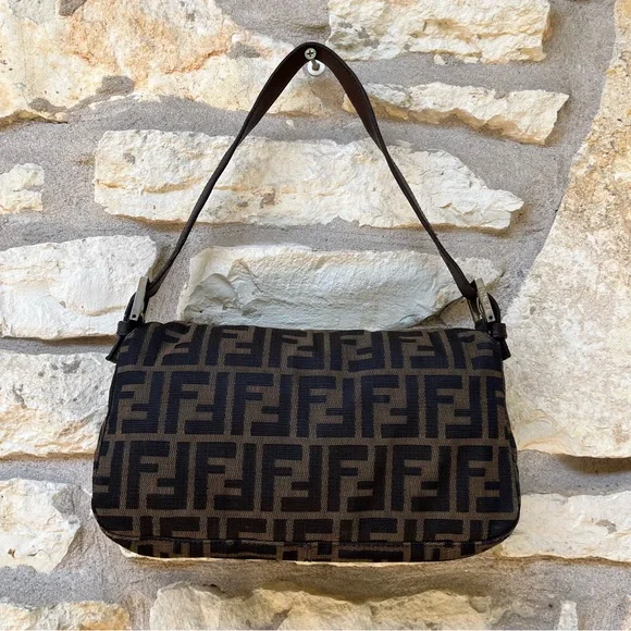 Fendi Brown and Black Shoulder Bag - Picture 7 of 14